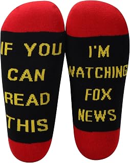 LEVLO News Gift If You Can Read This I'm Watching News Cotton Socks Fox Fans Gift