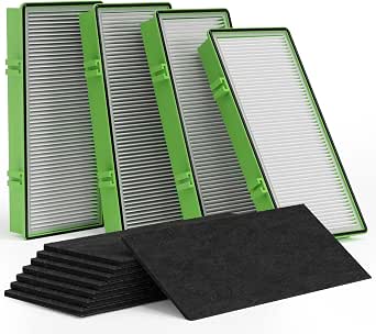 Leemone Luftfilter-Ersatz – 4 HEPA + 8 Aktivkohle-Filter Für Holmes Luftreiniger