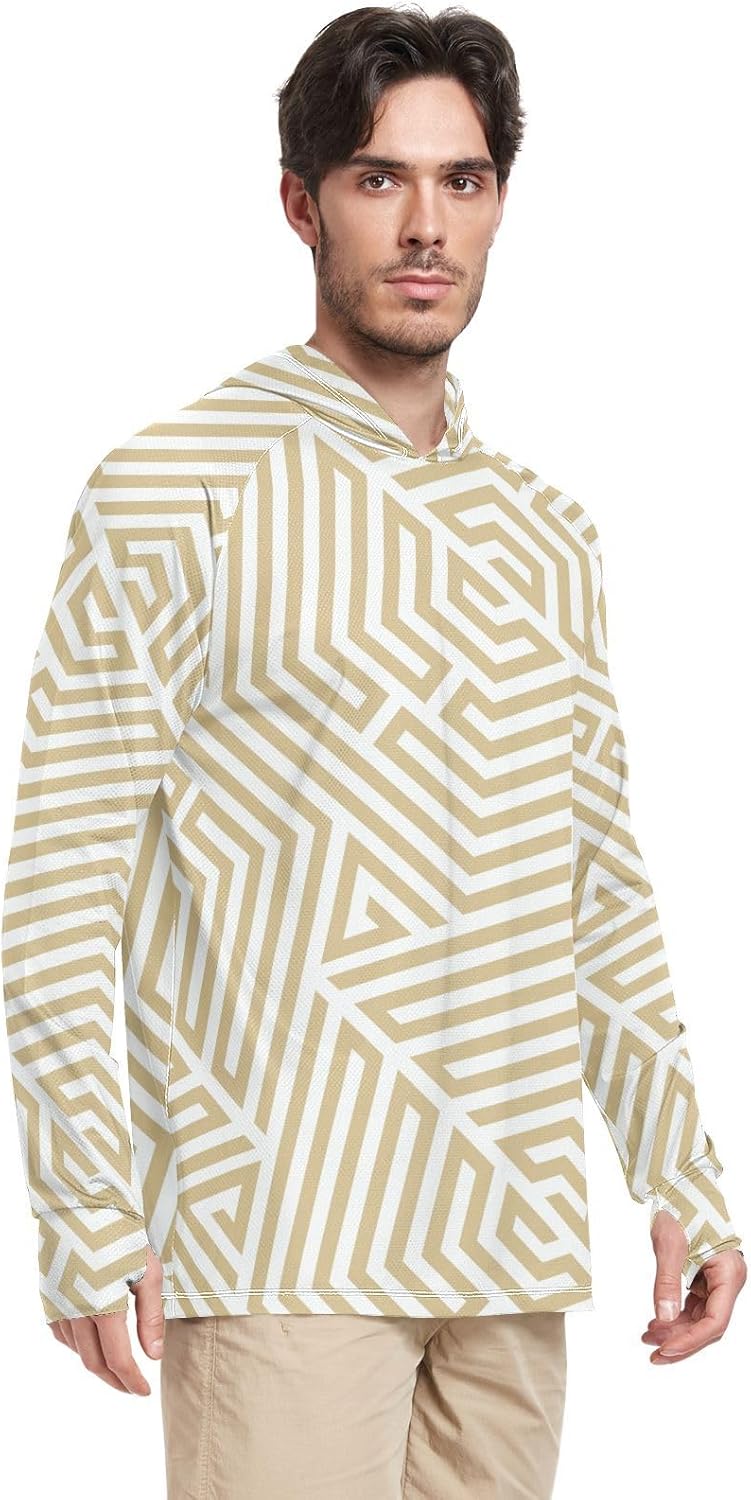 Mens Sun Shirts UPF 50+ Protection Hoodie Shirt Lightweight SPF UV Long Sleeve Cooling Shirt