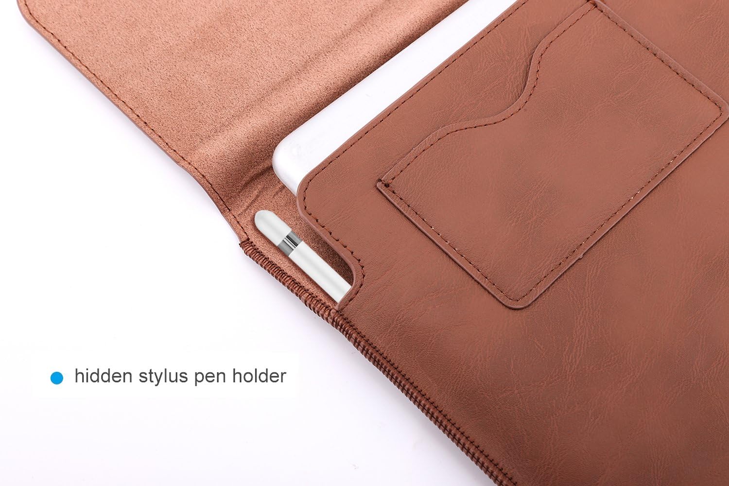 MoKo 10-11 Inch PU Leather Tablet Sleeve Bag Fits iPad air 5 10.9 inch 2022, iPad Pro 11 2021/2020, iPad 9/8/7th Gen 10.2, iPad Air 4 10.9/Air 3 10.5, iPad 9.7, Tab S8 11"/S8+ 12.4"/ S6, Brown : Electronics