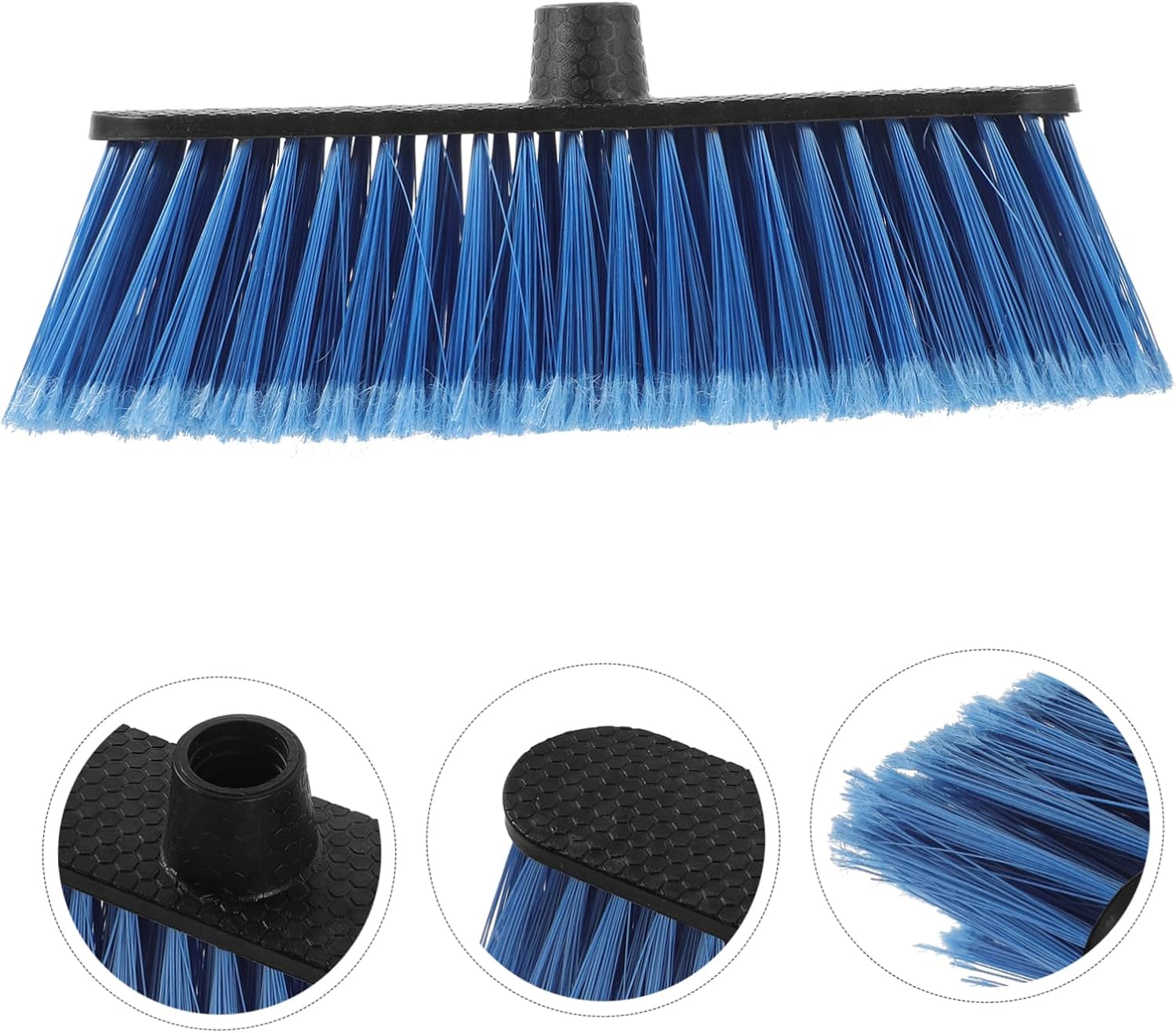 Plastic Broom Head Replacement for Household Cleaning Sweeper | Thin Flexible Filaments, Portable Build, Handles Hair and PET Debris, Indoor Flooring around Rooms Use