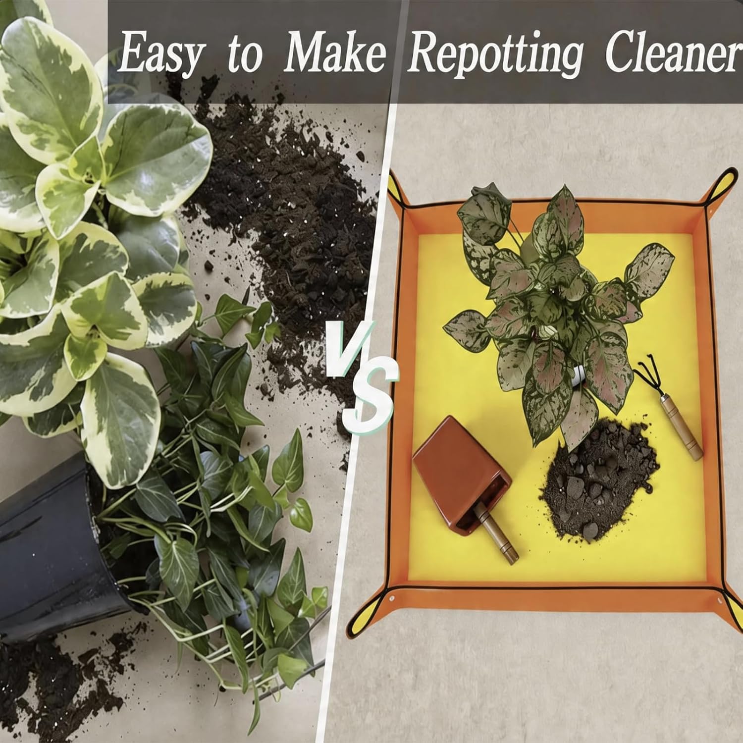 Large potted plant planting mat, foldable succulent mat for indoor planting