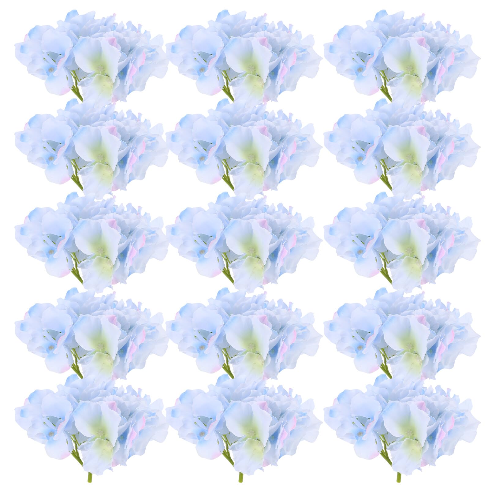Hemobllo Flor de Seda para Boda 18 Piezas, Hortensias Azules Decorativas