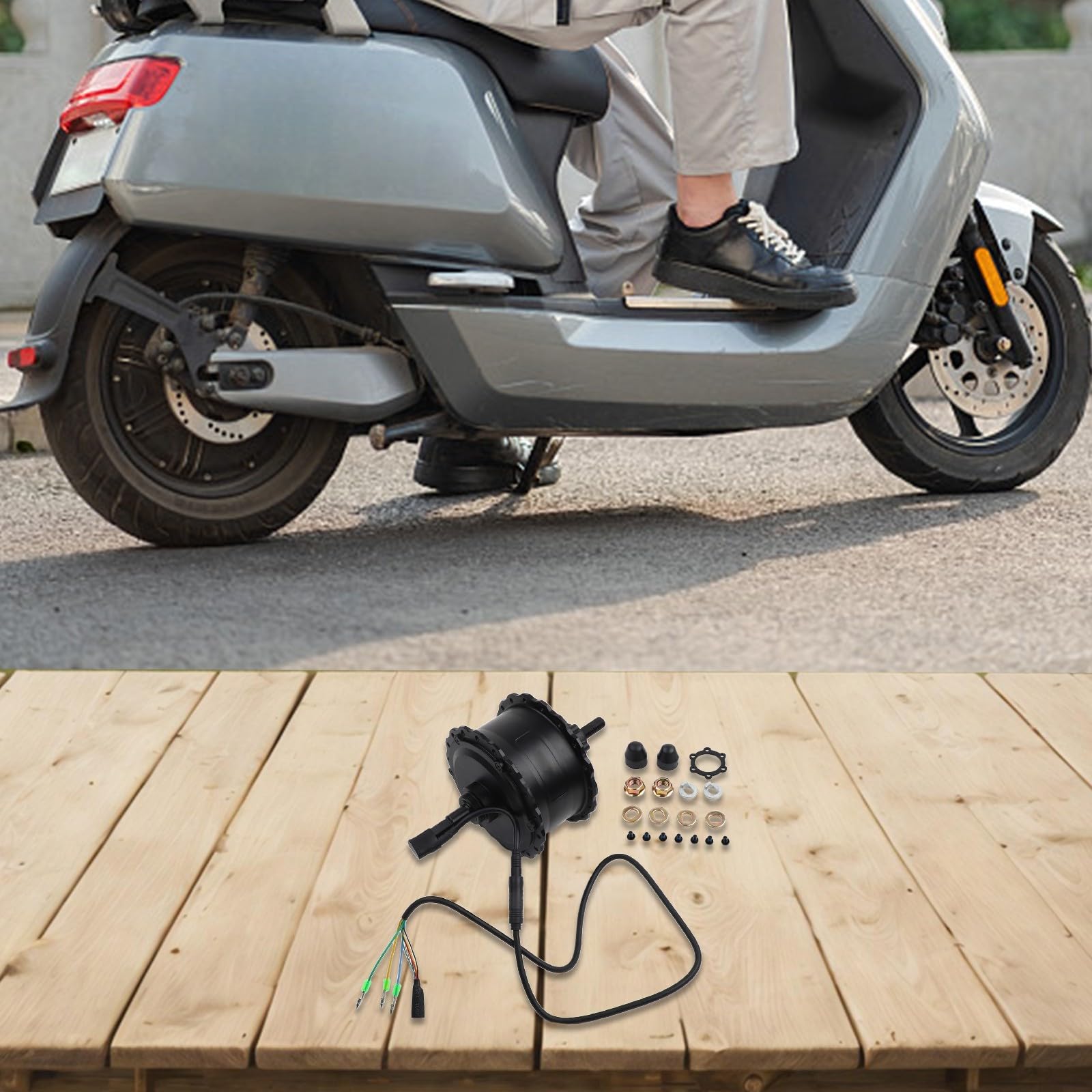 Moteur de moyeu de vélo électrique 48 V 750 W sans balais pour Fat Bikes prenant en charge le volant d'inertie à entraînement arrière Moteur 6/9 vitesses avec large distance de moyeu