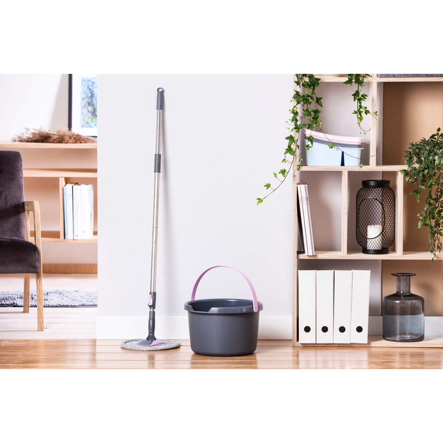 York ROLL&UP Bodenwischer Set mit Eimer & Mikrofaser