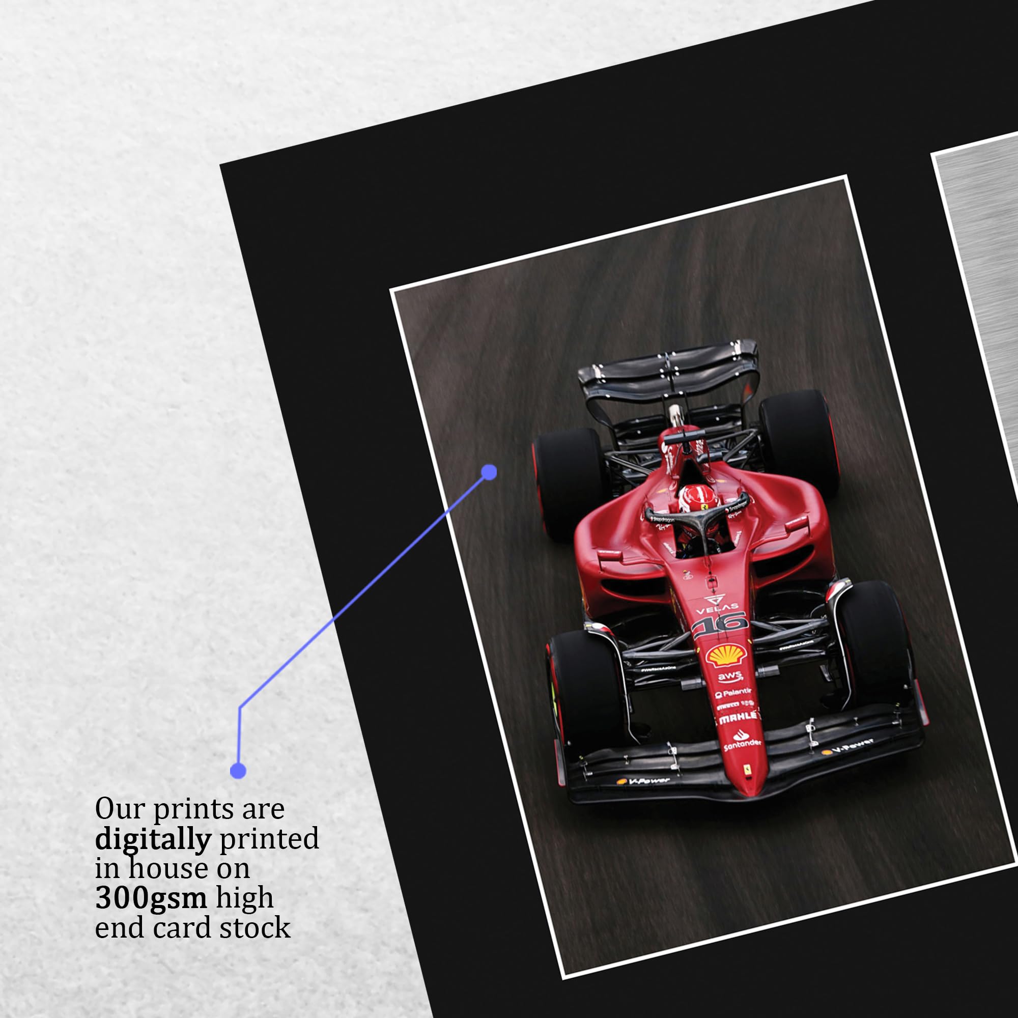 F1 Alfa Romeo Charles Leclerc サイン入り1/2 Charles Leclerc Signed Official Ferrari F1 1/2 Scale Mini