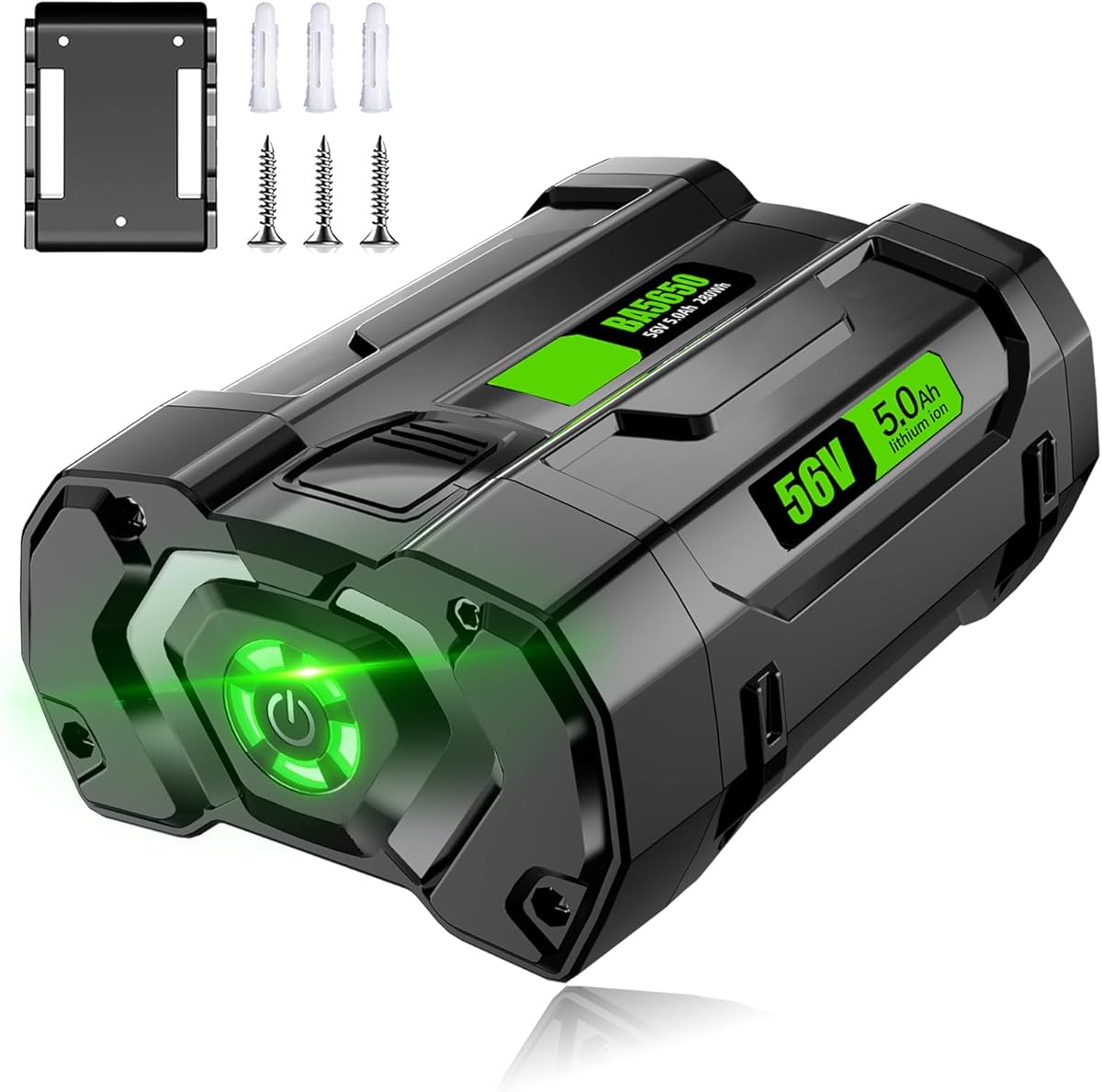 DSANKE 56V 5000mAh Lithium-Ion Batteries for EGO 56V Battery BA2800T, BA4200, BA1400 – Compatible with EGO Power+ Tools ST1502LB CS1604 LB4800 LB6504 LB5804 HT2400 – Includes Battery Holders