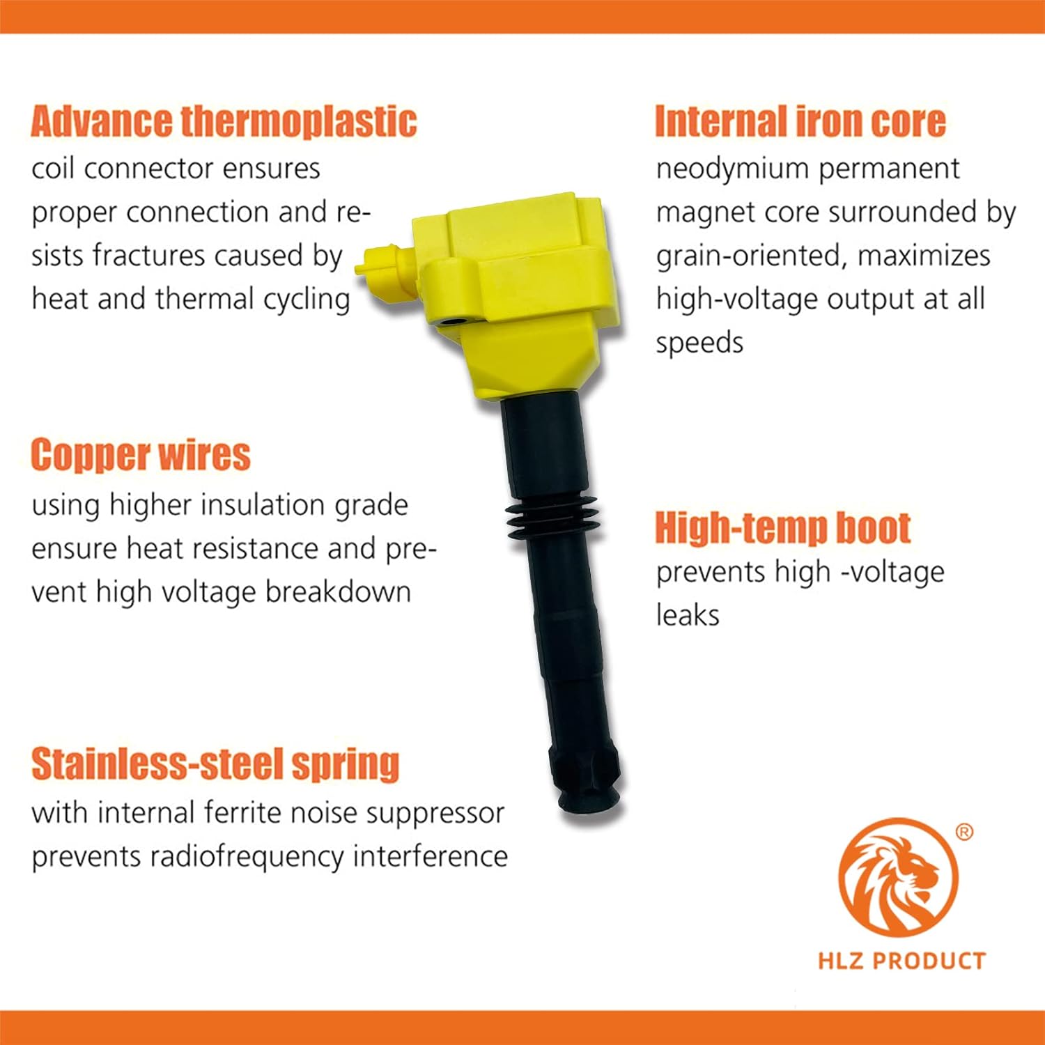 HIGH PERFOMANCE IGNITION COIL 99760210700 UF-346 UF346 C1359 0986221016 H1523B-Y SET OF 6 COMPATIBLE WITH Porsche 911 BOXTER 2.5 2.7 3.4 H6 M96 996 986