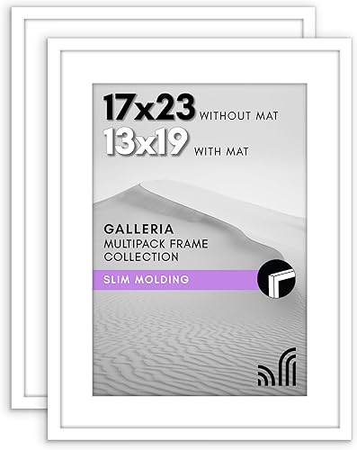 Vista 345 de Americanflat Portarretratos de 8 x 12 pulgadas con plexiglás pulido, juego de 2 portarretratos de 6 x 8 pulgadas con paspartú o para fotos de 8 x 12