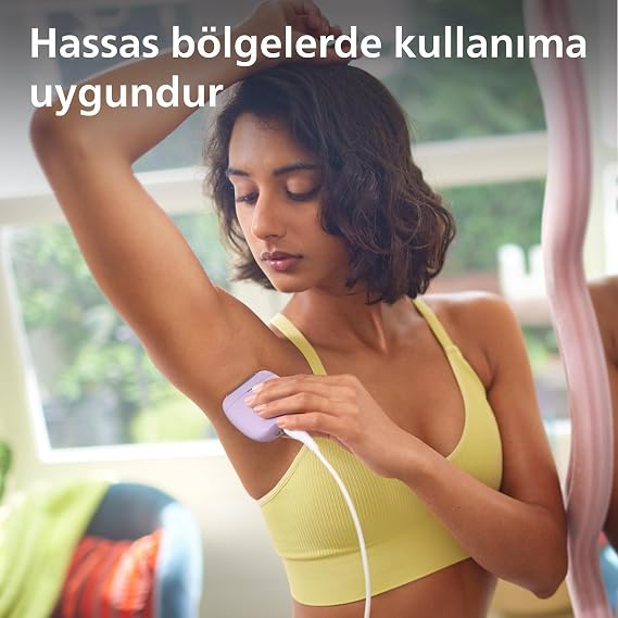 Philips Hair Removal Device, Portable Compact Design, Precision Zone and Massage Head, Washable, Smoothness Up to 4 Weeks, Lilac Color, BRE237/05