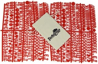 Red Letter Set for Changeable Felt Letter Boards, 3/4" 460 Characters