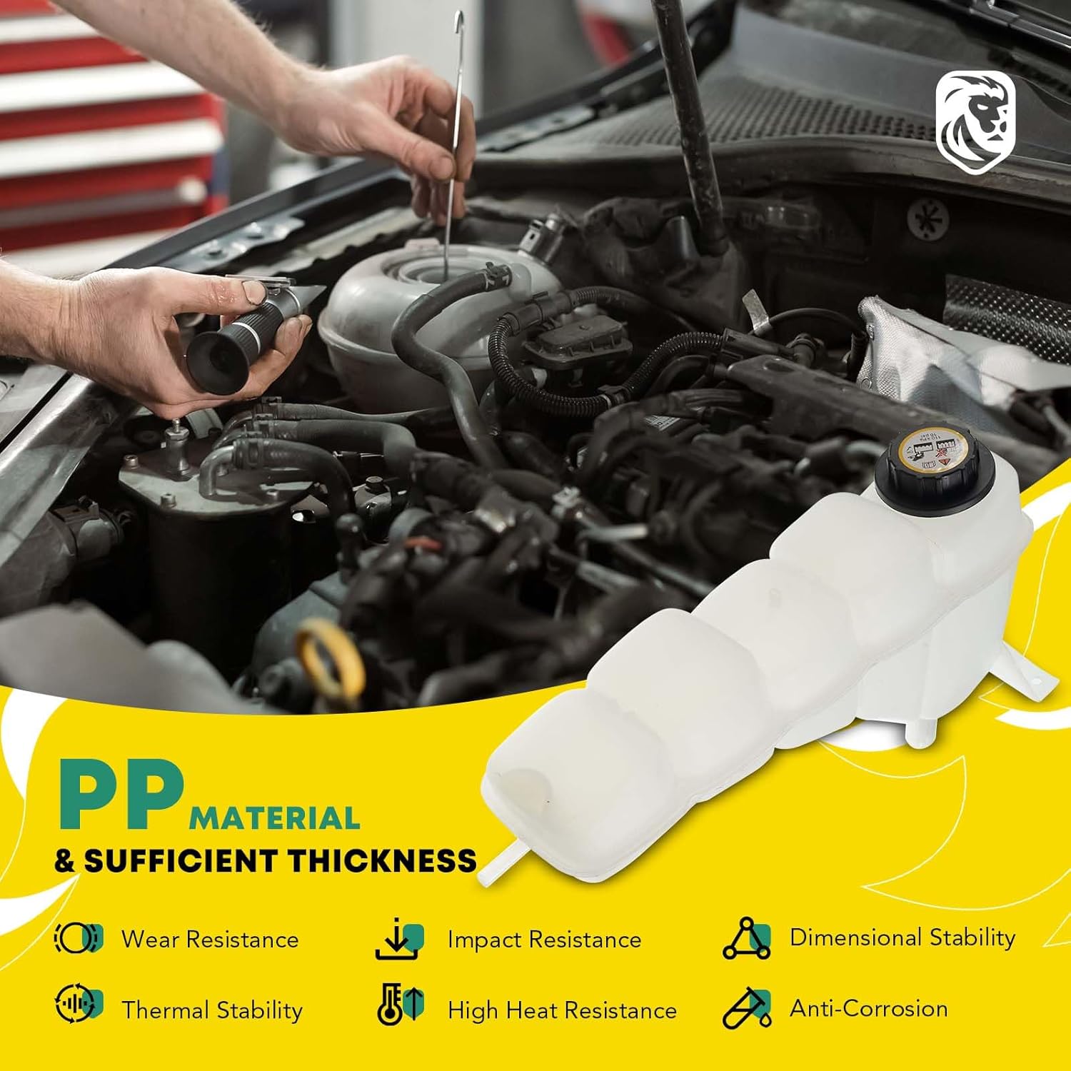 YHTAUTO Engine Coolant Recovery Overflow Reservoir Expansion Tank W/ Pressurized Cap For Ford Excursion 2000-2005 For Ford F-250 F-350 F-450 Super Duty 1999-2004, Replace for# 2C3Z8A080AA