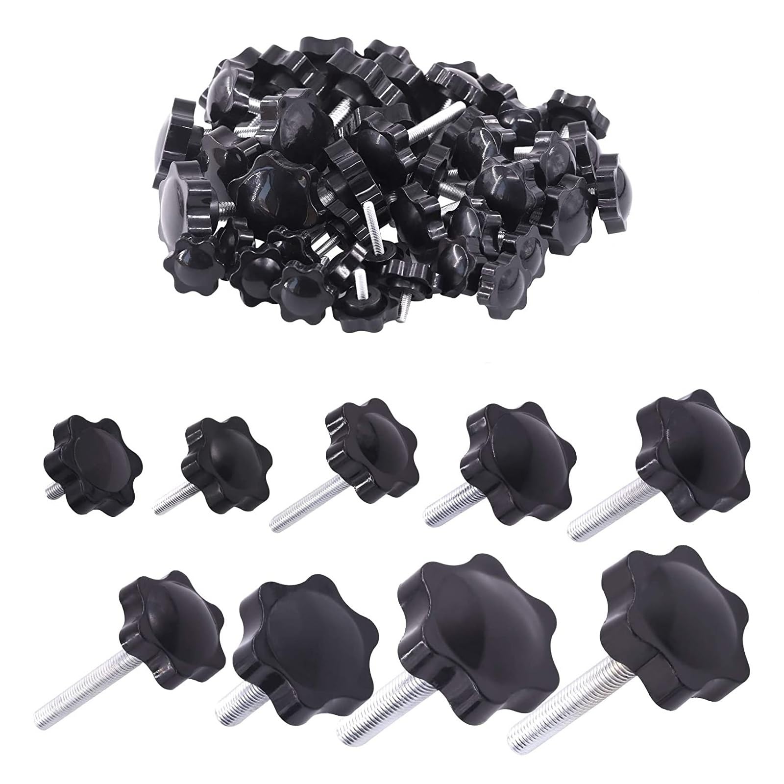 SONLED 5/10PCS M5 M6 M8 Stern Form Gewinde Klemmen Griff Bolzen  