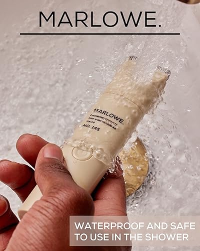 Miniatura 4 de Marlowe. No.145 - Recortadora de pelo corporal para hombres, arena del desierto, peluquero personal ligero e impermeable y cuchillas de repuesto de