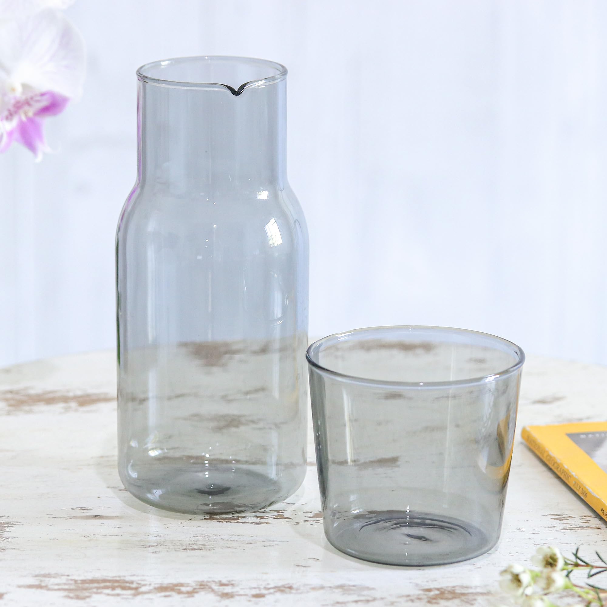 NOVICA Water Glasses Drinkware From Thailand 'Misty Elixir'
