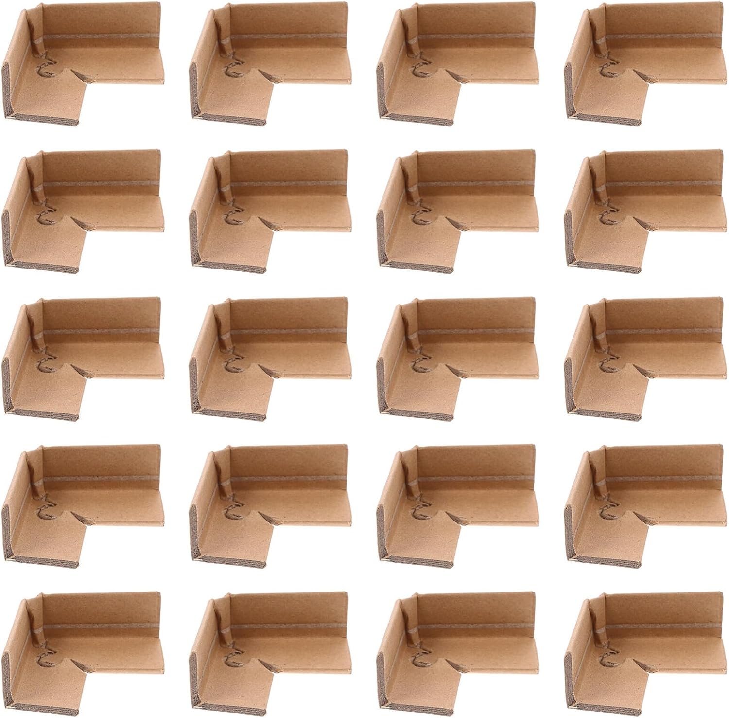 Luxshiny 50pcs Packaging Corner Protectors 4mm Thick Cardboard Edge Guards for Shipping and Transport 120x30mm Size for Box and Pallet Edge Protection