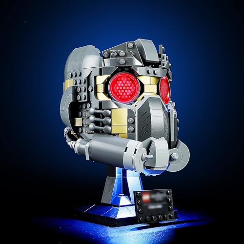 Miniatura 2 de BOOZUU Kit de iluminación para casco Lego-76251 Star-Lords, compatible con la colección Lego Marvel, mejora la visualización y el juego creativo