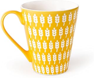 Excelsa Enjoy Taza, Porcelana, Amarillo, 10 x 10 x 8.5 cm