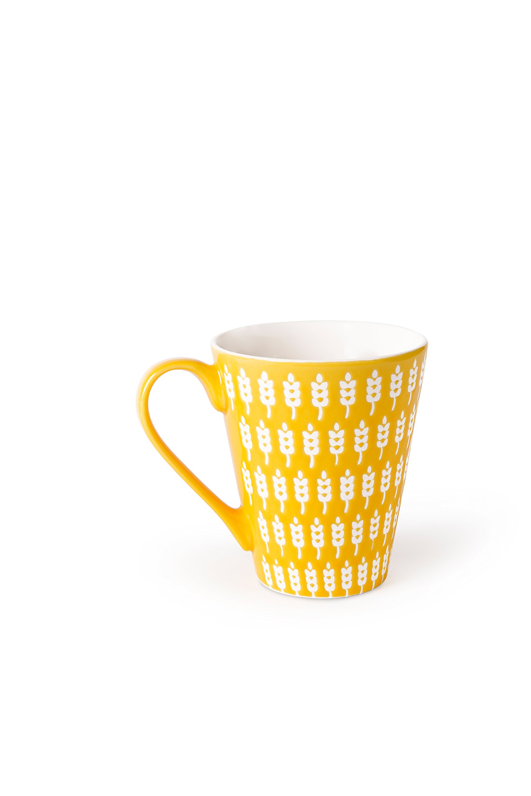Excelsa Enjoy Mug, Porcelain, Green, 10 x 10 x 8.5 cm 10 x 10 x 8.5 cm yellow