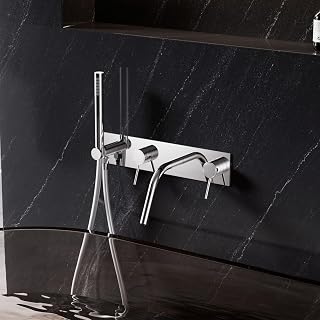 TTDGYYXW Grifo de baño Grifo de Ducha Oculto Cepillado Grifo Mezclador de Agua fría y Caliente Grifos mezcladores de baño con Juego de Ducha