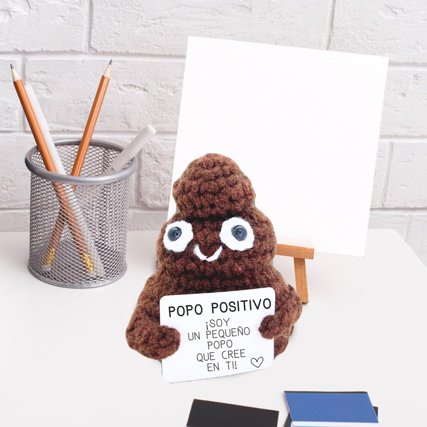 Vspek Muñeco Taco Tejido A Mano Con Tarjeta Y Llavero - Peluche Positivo Para Decoración, Regalo Original Para Amigos, Pareja O Hijos, Ideal Para Oficina Y Hogar