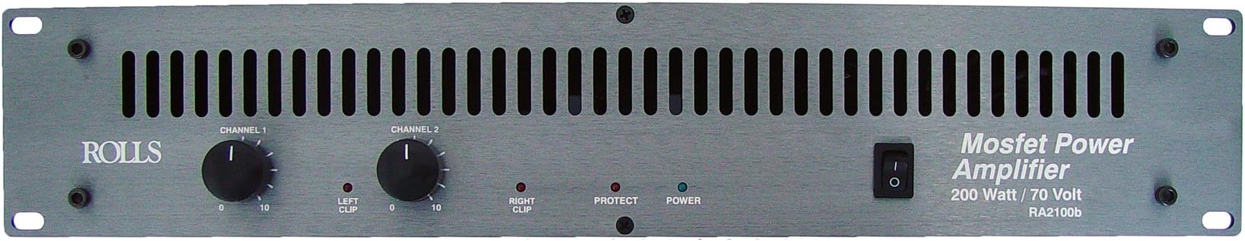 Rolls RA2100b 2-Channel 100 Watts/RMS Channel @ 4 Ohms Power Amplifier