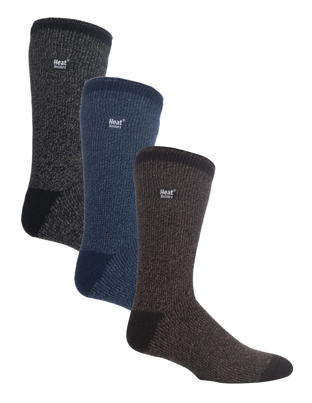 Heat Holders Men's Twist - 3 Pair Pack Multipack Insulated Thermal Socks For Winter 6-11