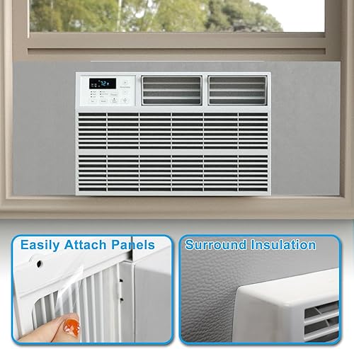 Miniatura 8 de Air Jade Paneles laterales de aire acondicionado para ventana, paneles laterales de espuma de aislamiento envolvente extra anchos de 4 pies para