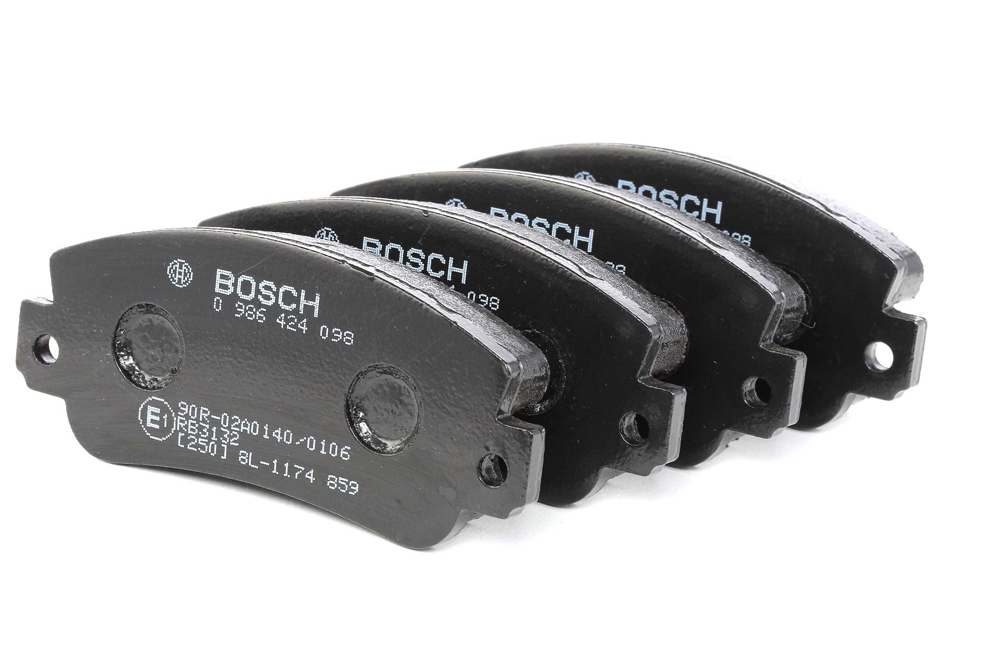 Bosch BP041 - Brake Pads Car Front Axle - Bosch Quality - Reduced Noise and Dust - ECE-R90 Certified - Copper-Free - 1 Set of 4 Pads