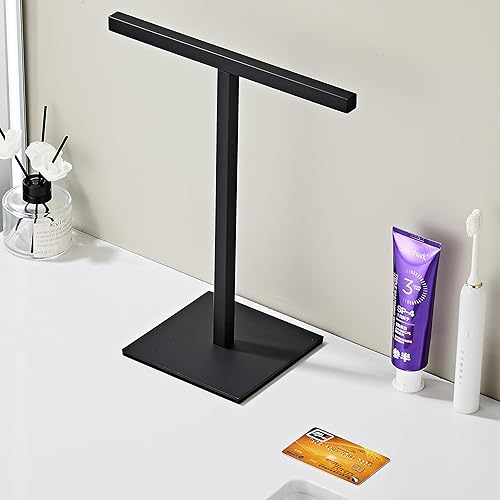 Vista 31 de Toallero de mano de baño, soporte para toallero en forma de T, acero inoxidable SUS304, acabado cepillado, barra de torre para baño, cocina, tocador