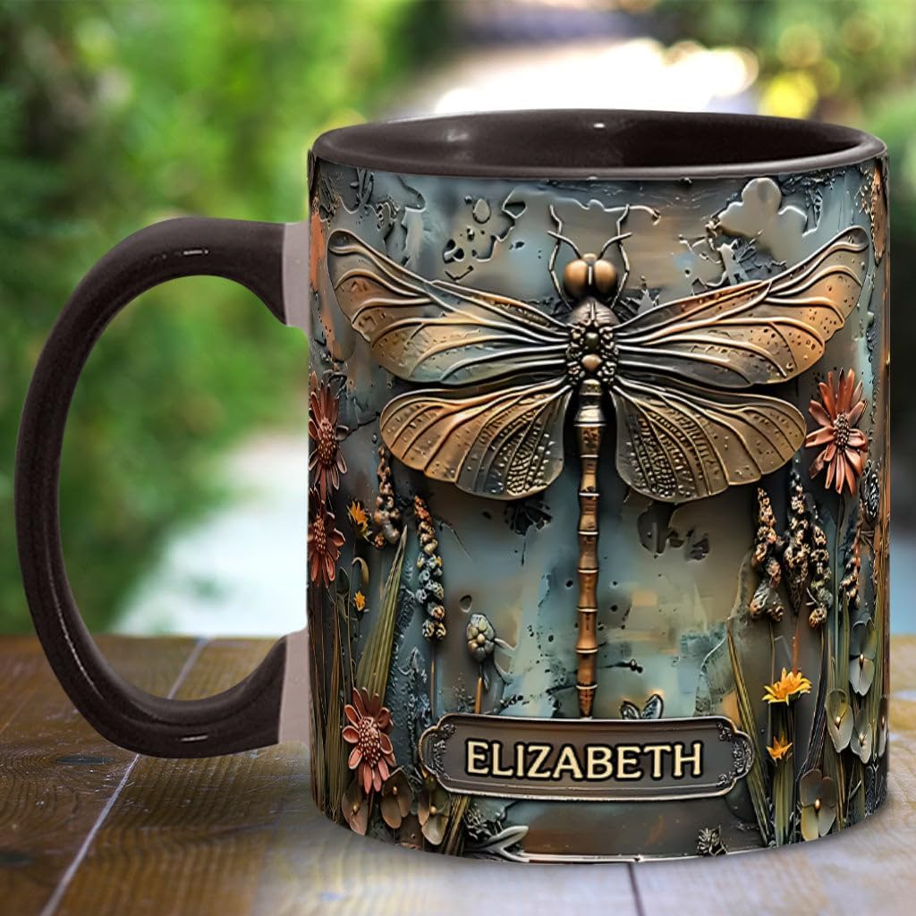 Amazon.com | Estpod Green Lady Personalized Gardening Accent Mug ...