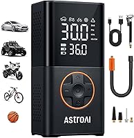 AstroAI L7 Cordless Tire Inflator Portable Air Compressor 150 PSI Digital Pump for Car, Motorcycle, Bike Tires & Balls - LED Light, Auto Shutoff