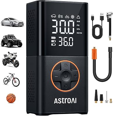 AstroAI Cordless Tire Inflator Dual Display