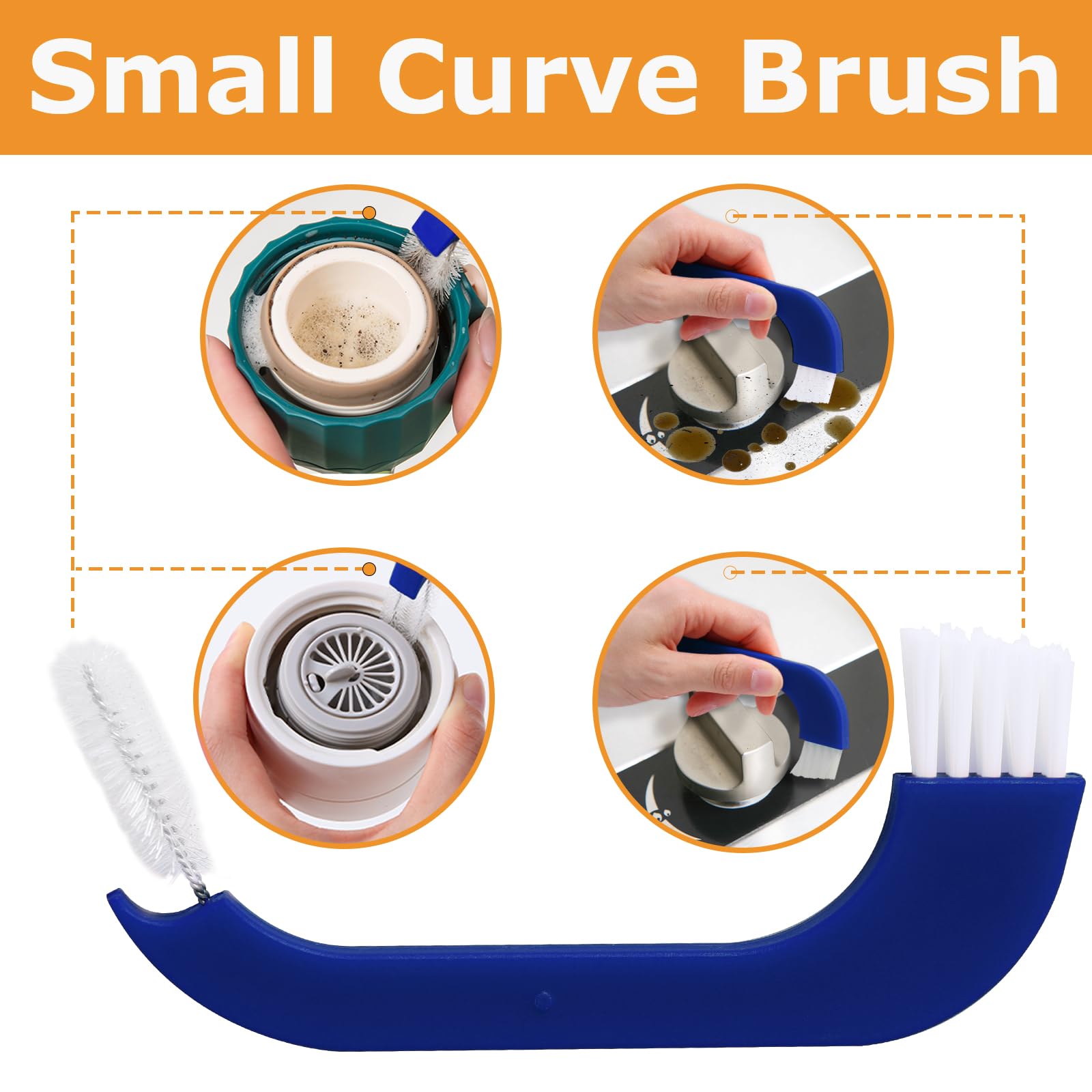 Set 5 Spazzole Per Pulizia Casa - Per Fessure E Metallica, Rimuove Sporco Ostinato Da Cucina E Bagno - Foto 8