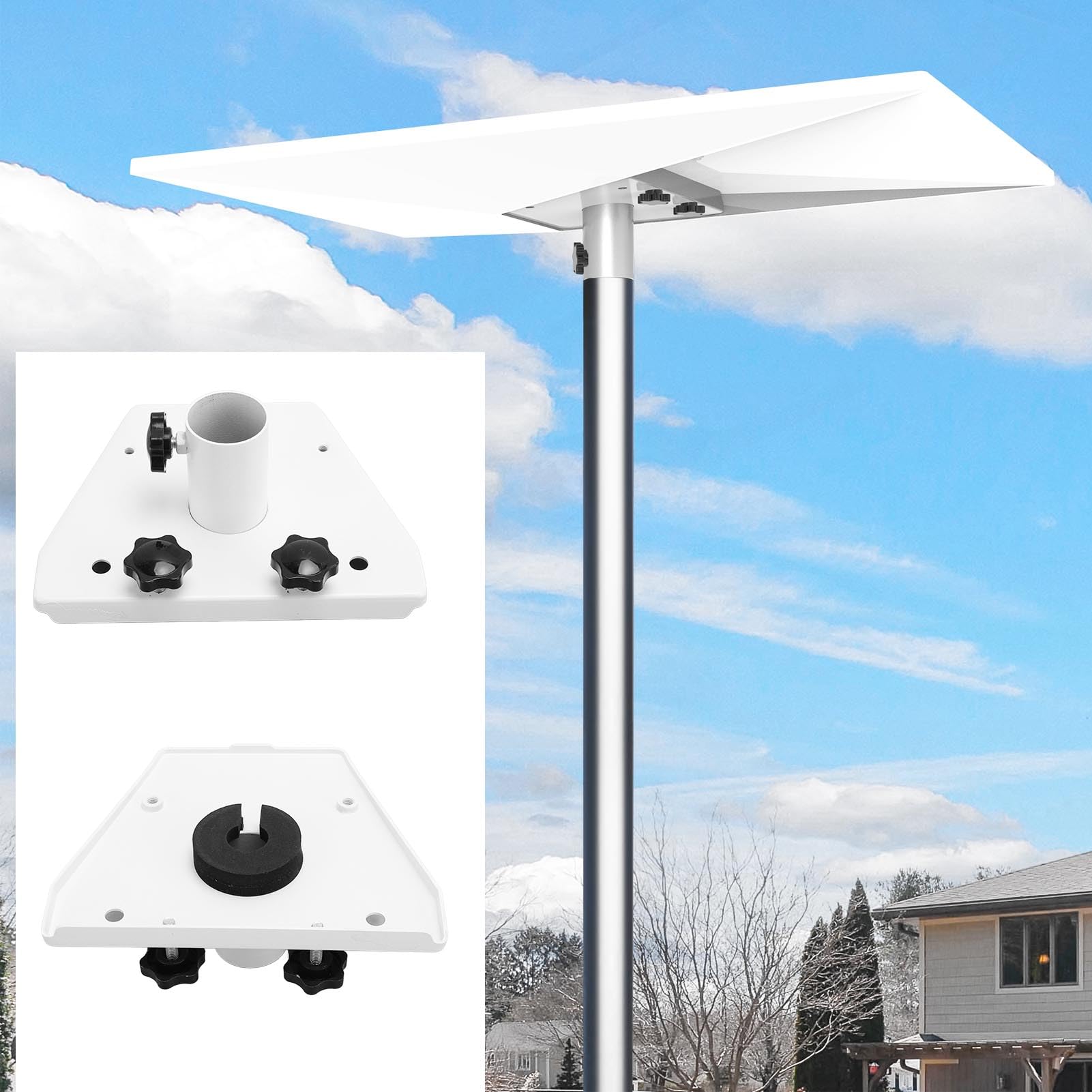 Support de Poteau Internet par Satellite, Adaptateur de Tuyau de Support de Montage sur Toit pour Antenne Standard Gen 3 V3, Kit de Montage sur Poteau de Toit