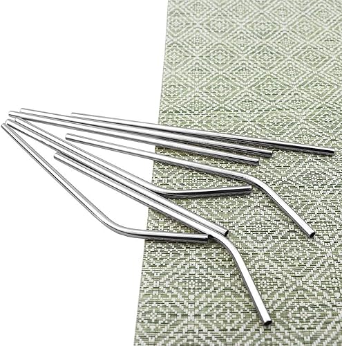 Miniatura 2 de Pajitas de metal de colores para leche y té, reutilizables, de acero inoxidable 304 con cepillo y bolsa de limpieza