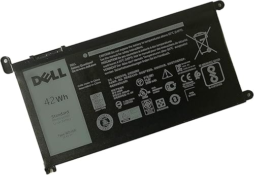 DELL WDX0R - Batería para portátil de 11.4 V 42 WH para Dell Inspiron 15 5565 5567 5568 5578 5579 7560 7570 7573 7579 7580 7569 P58F 13 5368 53788