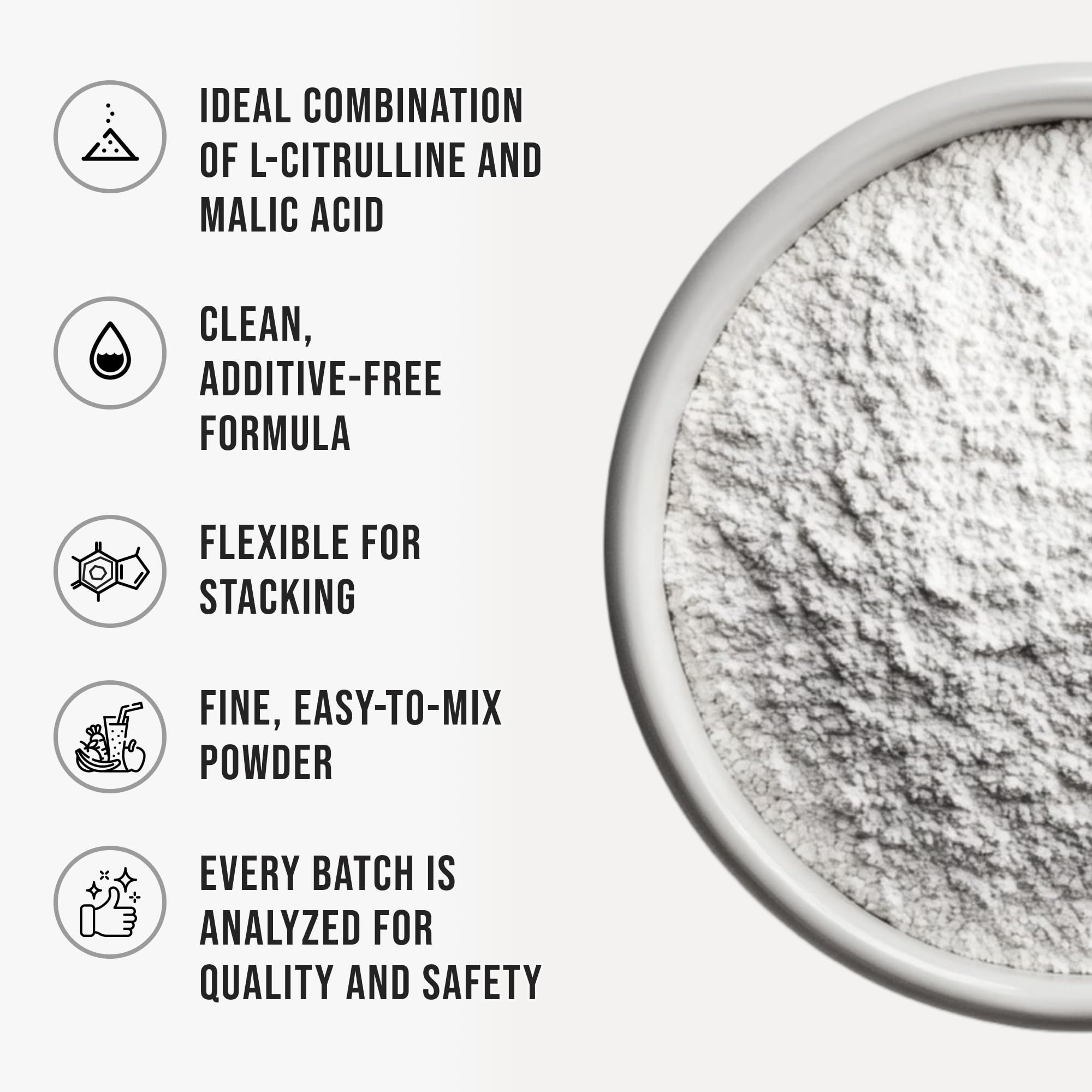 L-Citrulline Malate 2 : 1 Powder Unflavored L Citrulline Malate Nitrate-Rich Dissolves Easily Pure Amino Acid Citrulline Supplement Supports Endurance & Strength Vegan Friendly Daily Use, 1.2 lb(525g) — Amazon image 3