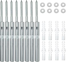 GOYADA 8 PCS Floating Shelf Brackets Heavy Duty, Silver Hidden Shelf Brackets, ø12 x 185mm Invisible Floating Shelves Brackets for Concealed Wood Shelves Wall Mounted