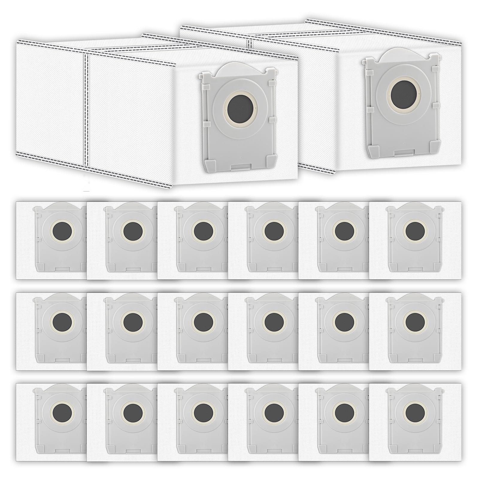 (20 Pack) X9 PRO OMNI Replacement Dust Bags for ECOVACS DEEBOT X9 PRO OMNI/ T80 Omni/ T50 PRO Omni/ T50 MAX PRO Omni/ X8 Pro Omni robot vacuum, Activated Carbon Disposable Bags, Vacuum Bag Dust bag*20