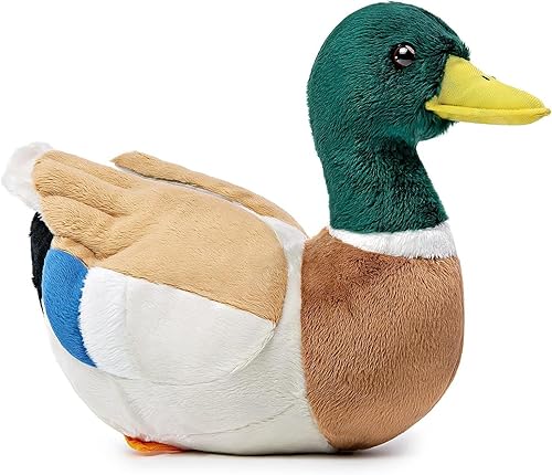 Peluche de pato real de 12 pulgadas, animal de peluche realista, pato verde suave y realista, juguete de peluche real, regalo para niños