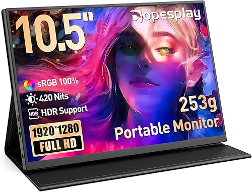 Dopesplay Monitor portátil de 14.1 pulgadas, 1080P, FHD USB-C, monitor para computadora portátil, HDMI, monitor para juegos, pantalla IPS HDR, disponible en Yaxa Colombia