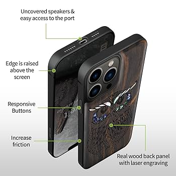 Amazon.com: Carveit Designer Wooden Protective Case for