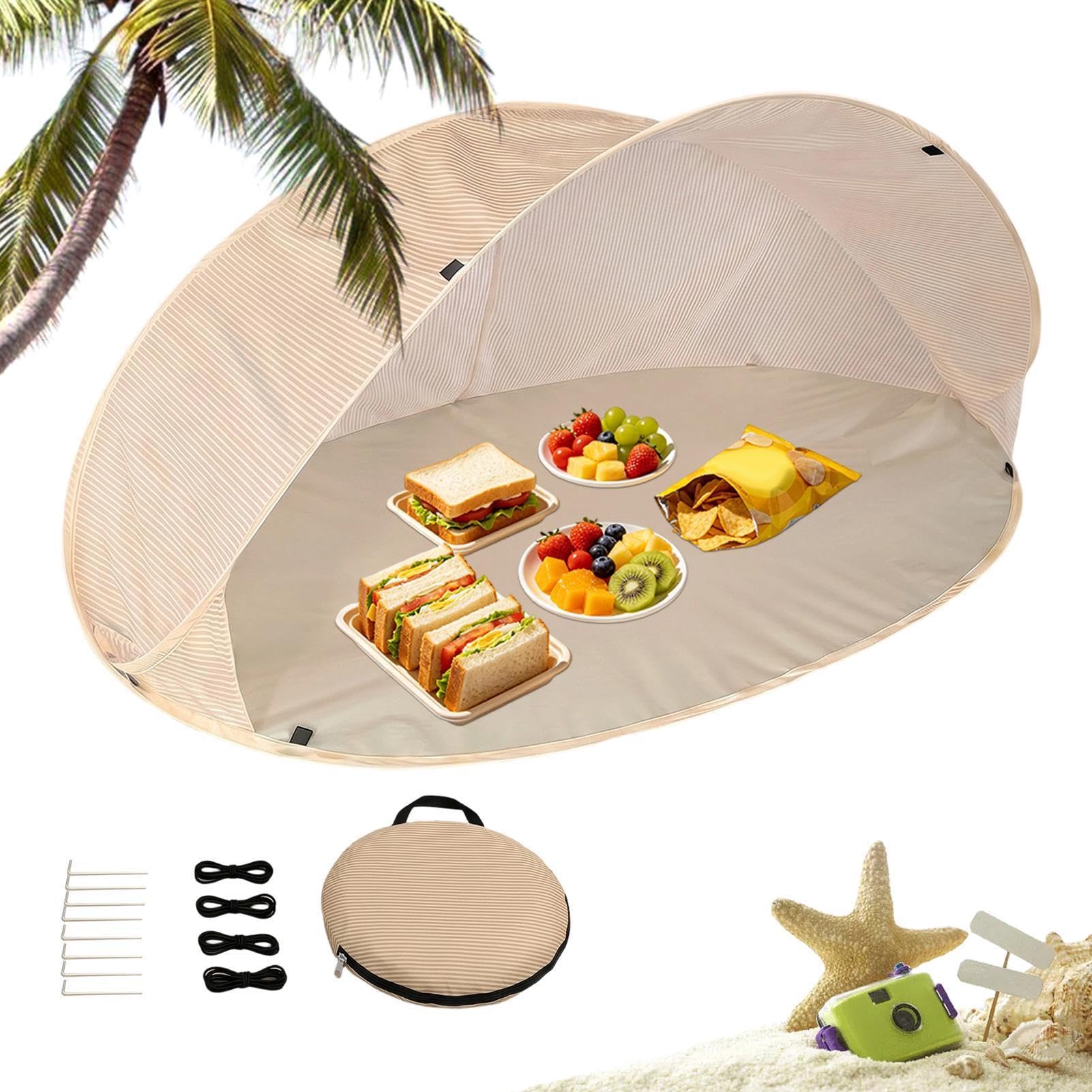 Tente de Plage avec Abri Solaire Abri Pare- | Tente canopy instantanée pour la Randonnée, le Camping, le Pique-nique, la Fête en Plein Air, l'Arrière-cour, la Terrasse,