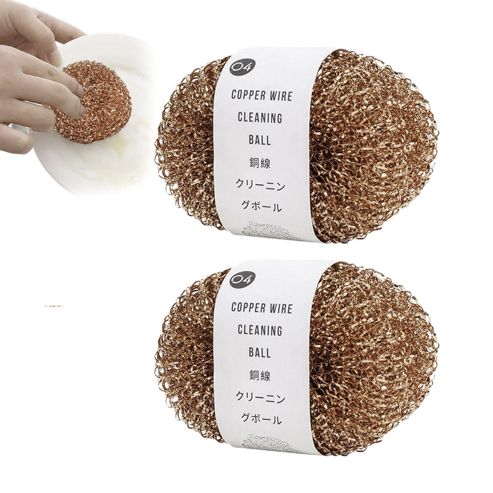 Eponge Cuivre - 6 Pièces Gratounette Cuivre,Eponge En Cuivre Pour