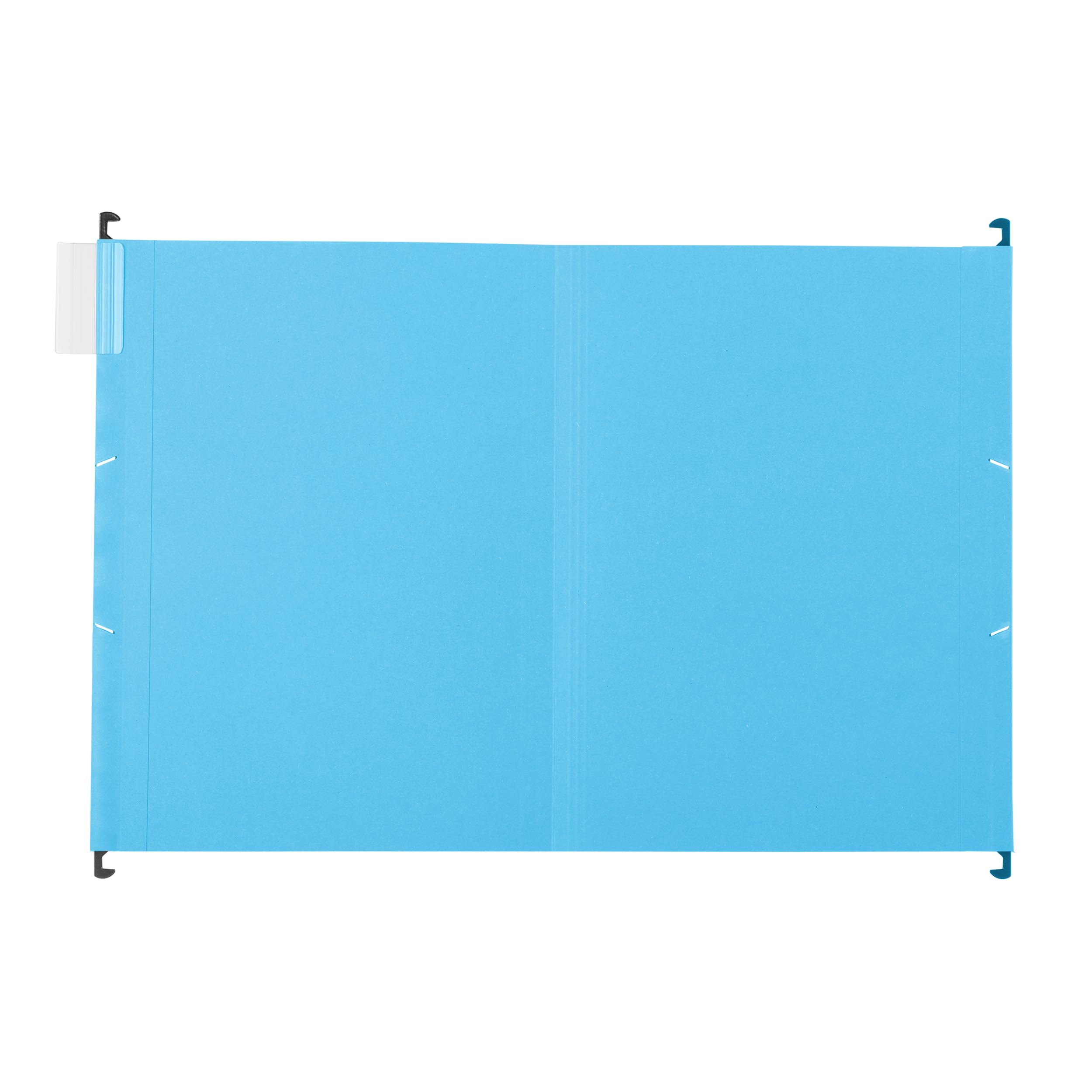 Elba Design Pack 10 Carpetas Colgantes Para Cajón – Formato A4, Plástico Translúcido Azul, Visor Largo De 29cm