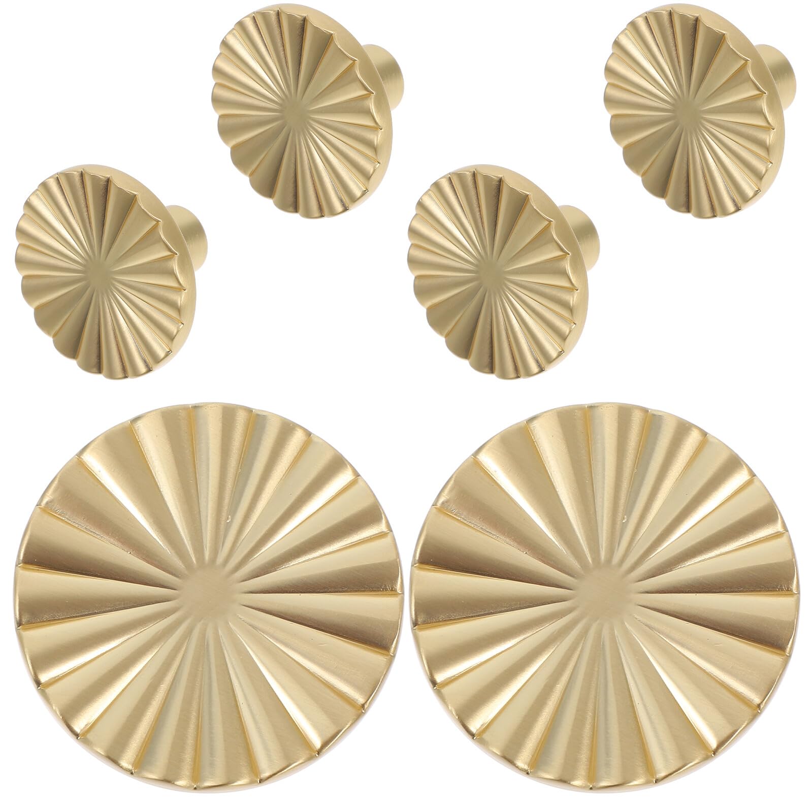 Boutons ronds design élégant et rétro dorés pour armoire