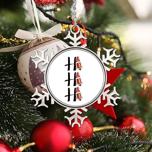 Vista 39 de Ho - Sombrero de voleibol de Navidad, adornos de copo de nieve, sombrero de Navidad, adornos de árbol de Navidad, adornos de Navidad personalizados