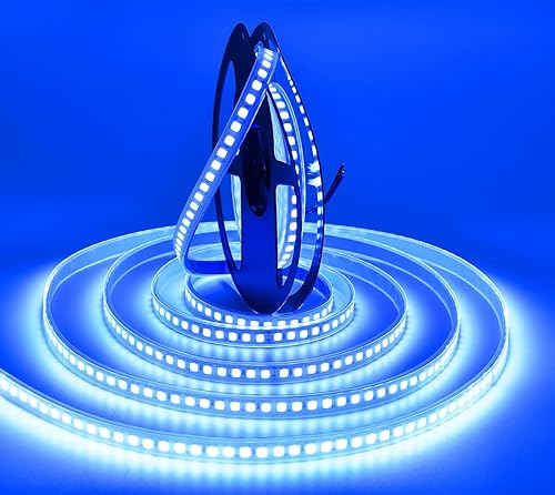 Miniatura 11 de Tiras de luces LED, súper brillantes DC12V 5m/16.4ft 15000LM SMD5054 (5050 actualizado) 600 luces LED, tiras de cinta LED flexibles regulables, tubo