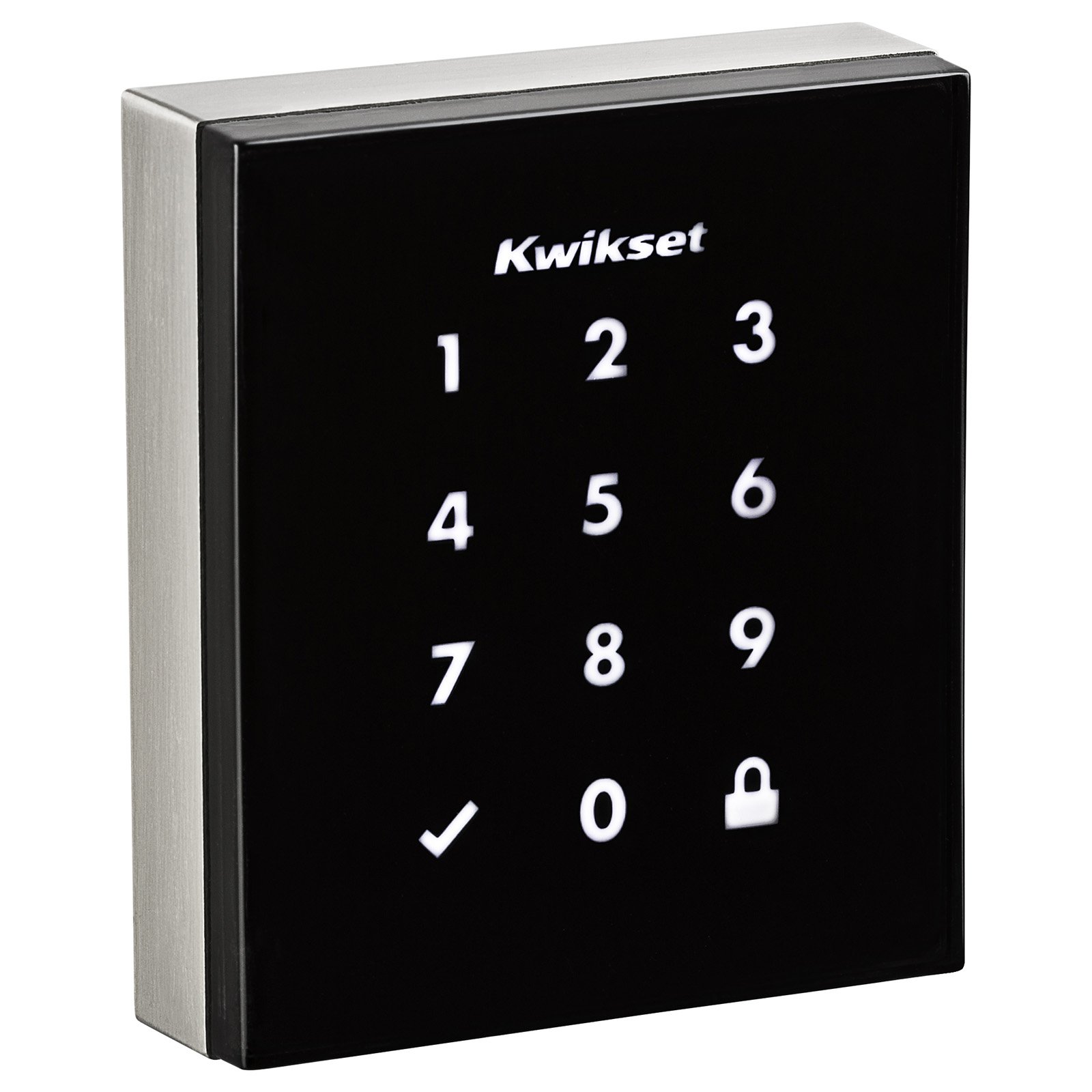 KwiksetObsidian Keyless Touchscreen Electronic Deadbolt In Satin Nickel